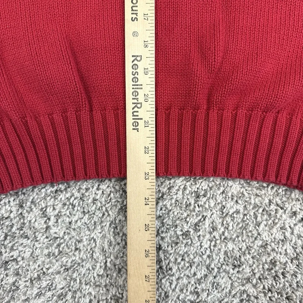Vintage Polo Ralph Lauren Sweater Vest Mens Large Red 100% Cotton Preppy Golf